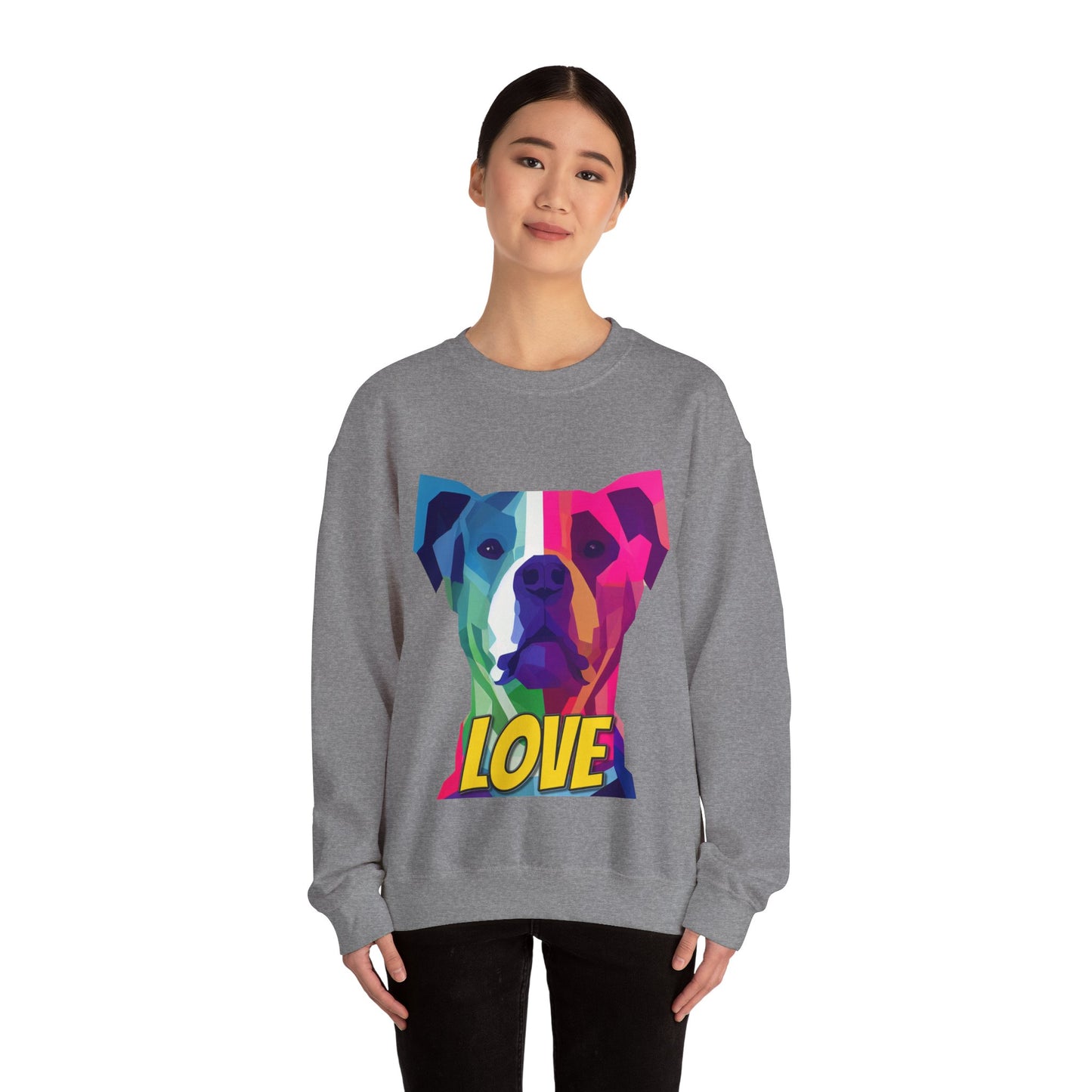 American Pit Bull Terrier - Pittie LOVE - Unisex Heavy Blend Crewneck Sweatshirt