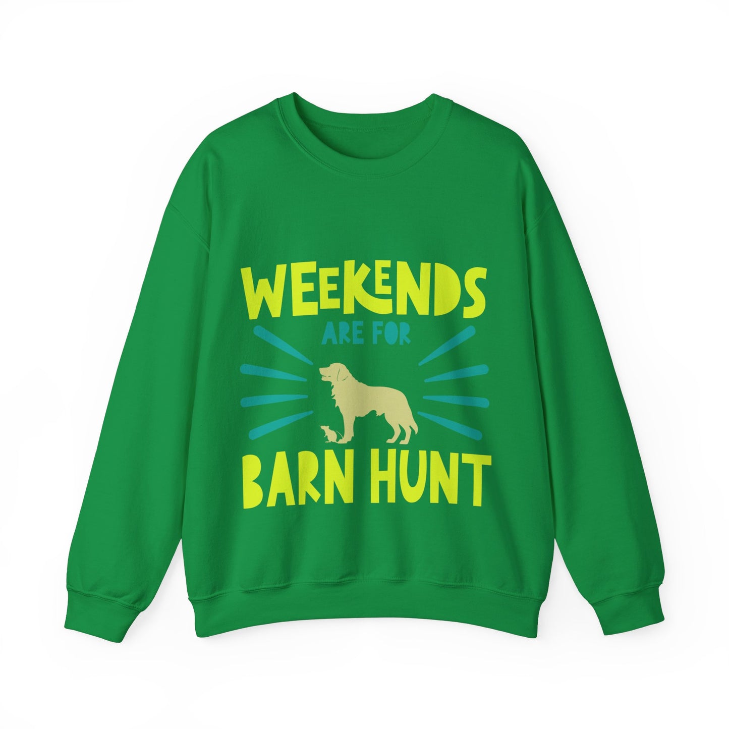 Weekends Are For Barn Hunt - Crewneck Sweatshirt, Heavy Blend, For All Genders