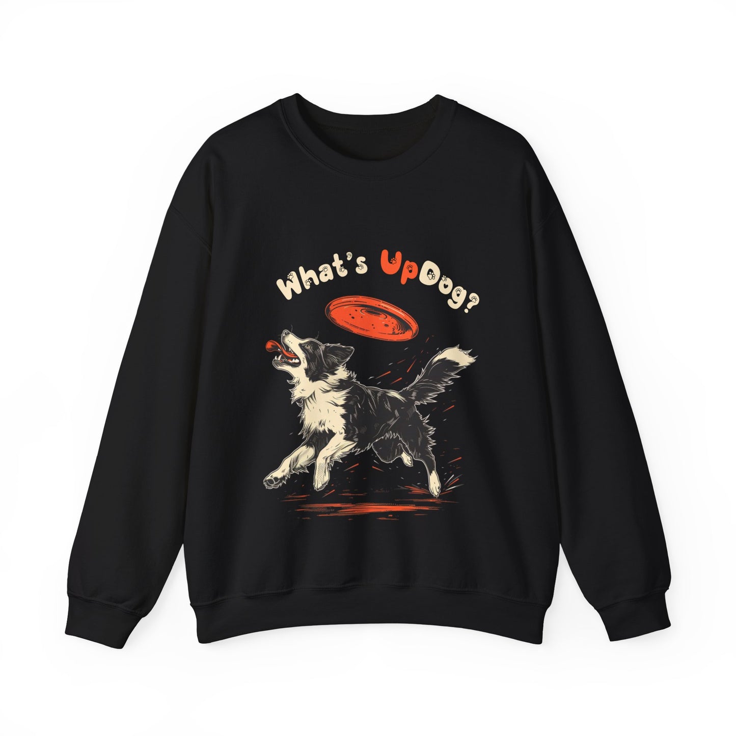 What's Up Dog? (Border Collie) - Unisex Heavy Blend Crewneck Sweatshirt