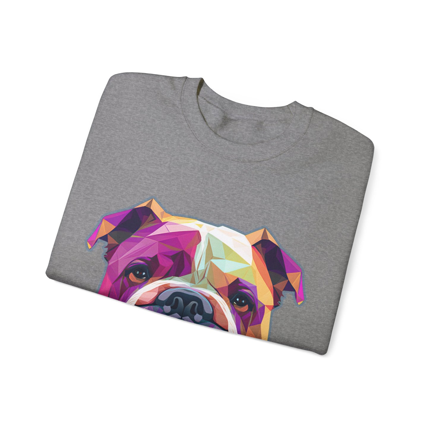 Bulldog - Low Poly LOVE  - Unisex Heavy Blend Crewneck Sweatshirt