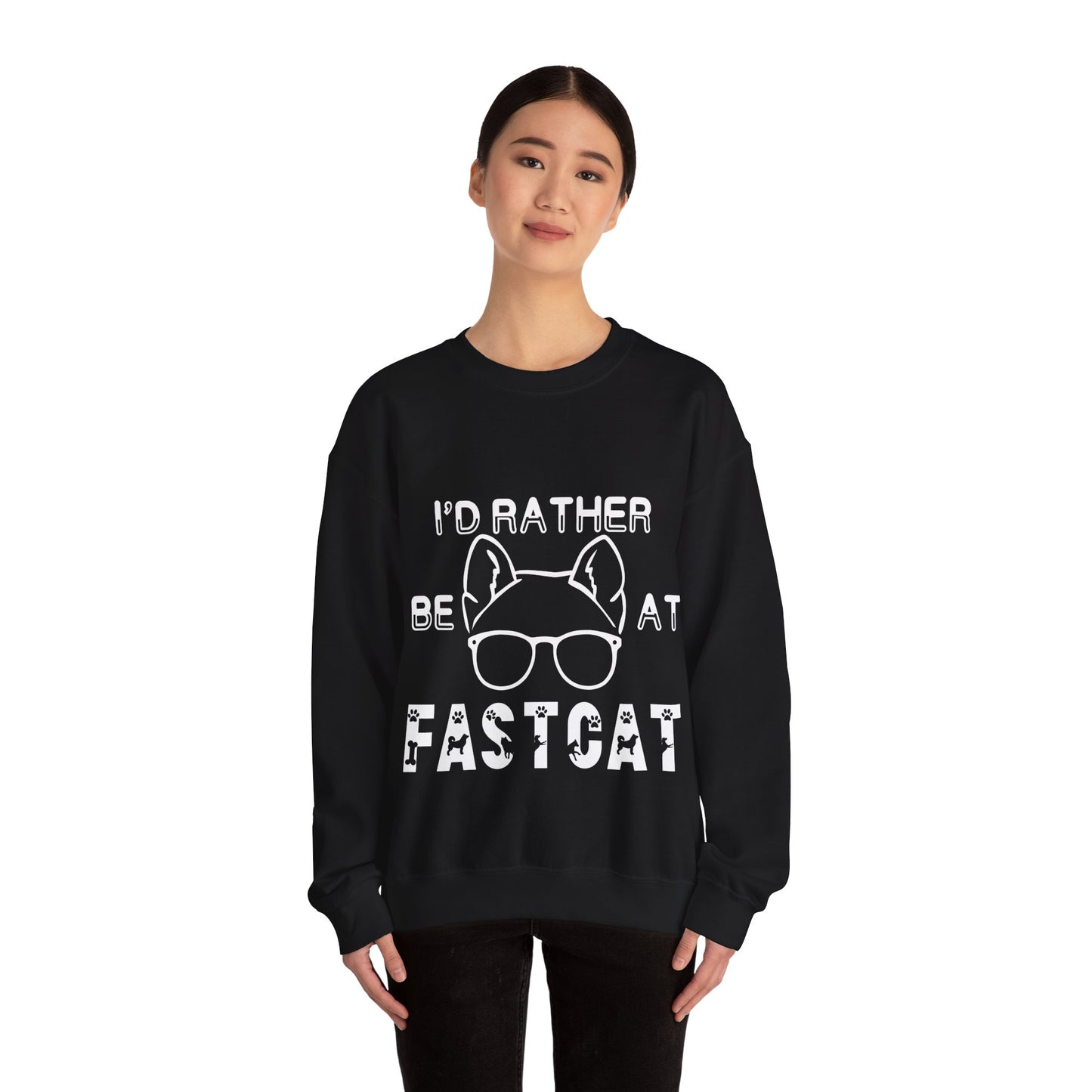 I'd Rather Be At FastCAT - Unisex Heavy Blend Crewneck Sweatshirt