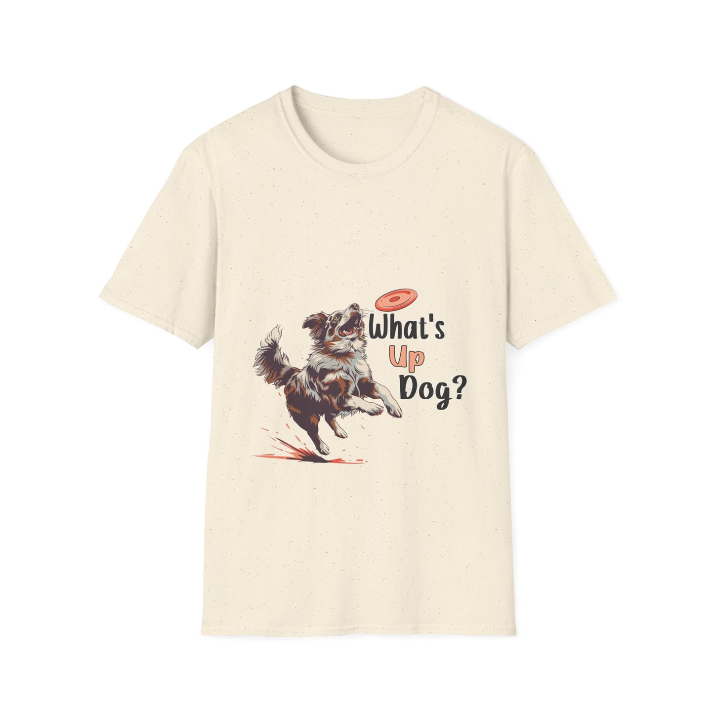 Australian Shepherd - What's Up Dog? Frisbee Disc Sports - Unisex Softstyle T-Shirt