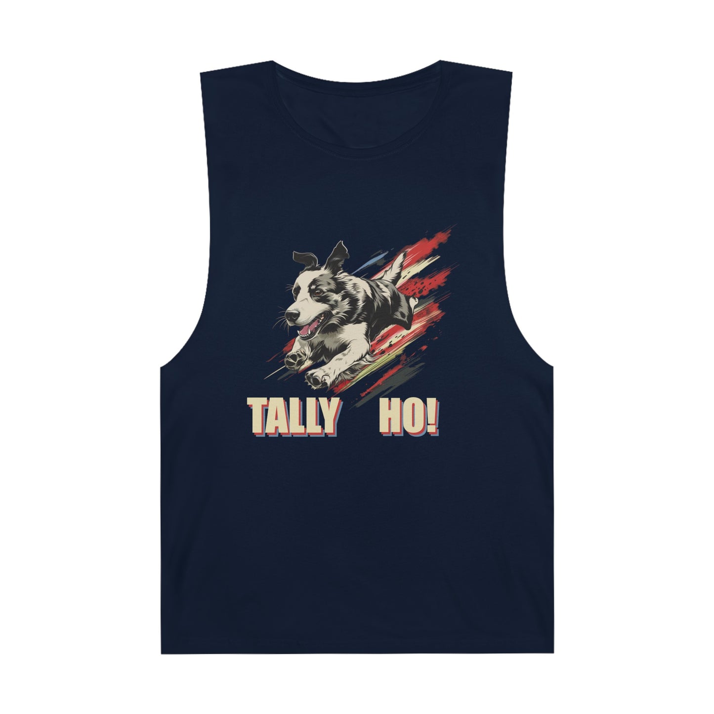 Border Collie - Tally Ho! A FastCAT Design - Unisex Barnard Tank Top w/ Raw Armholes