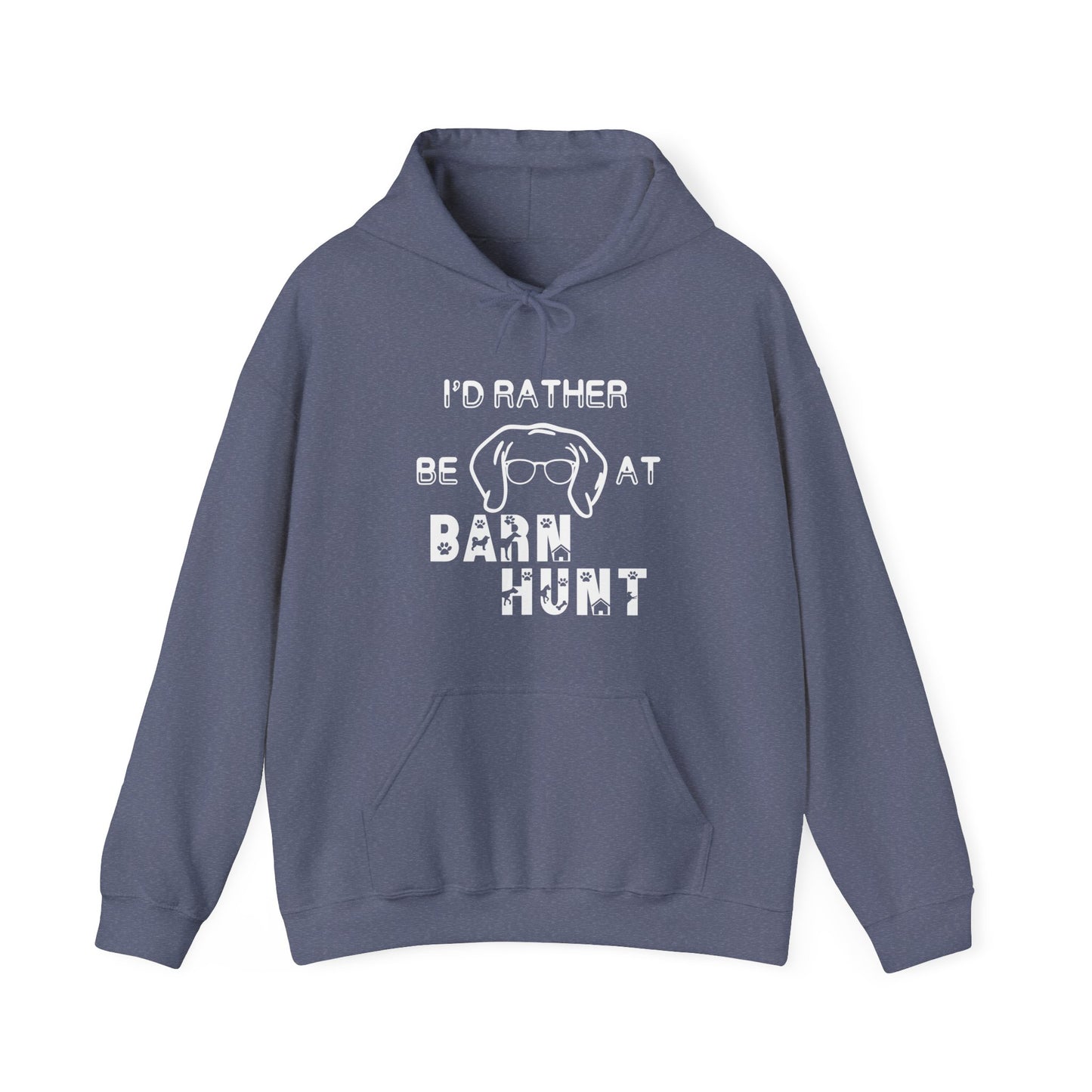 I'd Rather Be At Barn Hunt - Unisex Heavy Blend Hooded Sweatshirt