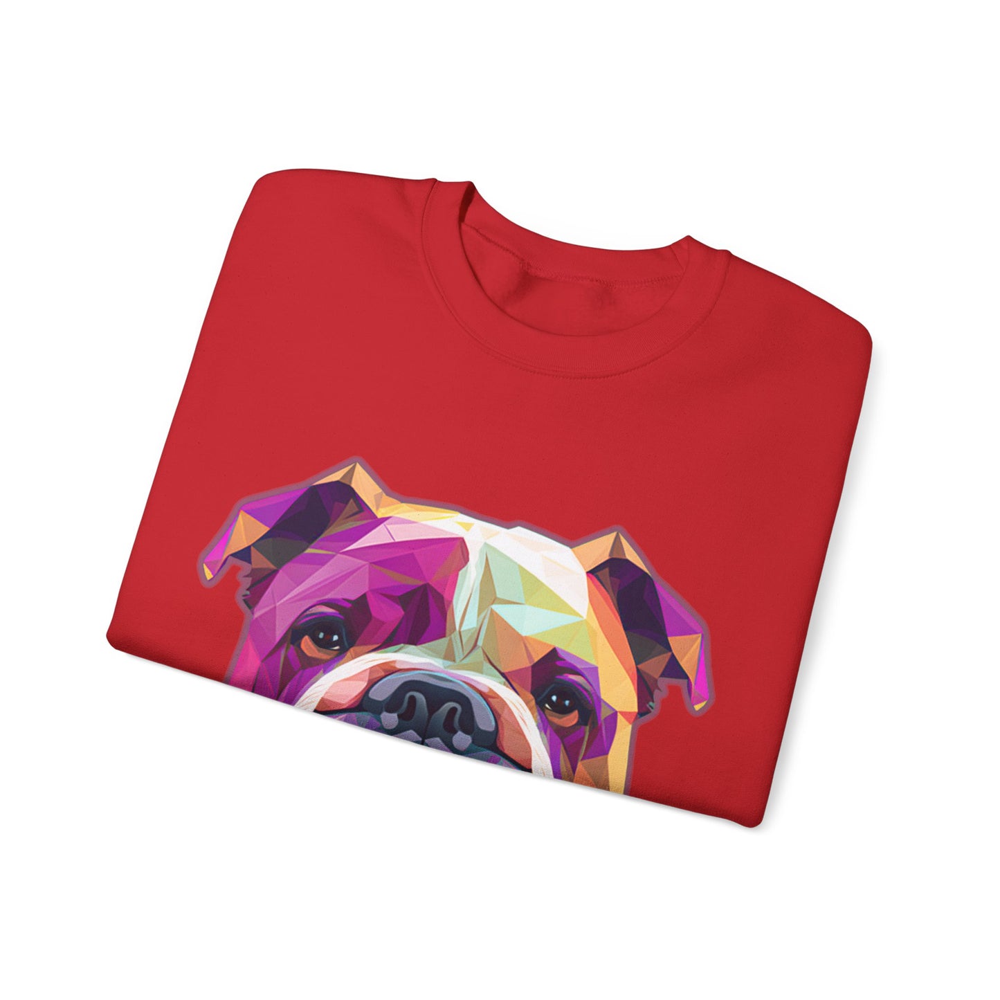 Bulldog - Low Poly LOVE  - Unisex Heavy Blend Crewneck Sweatshirt