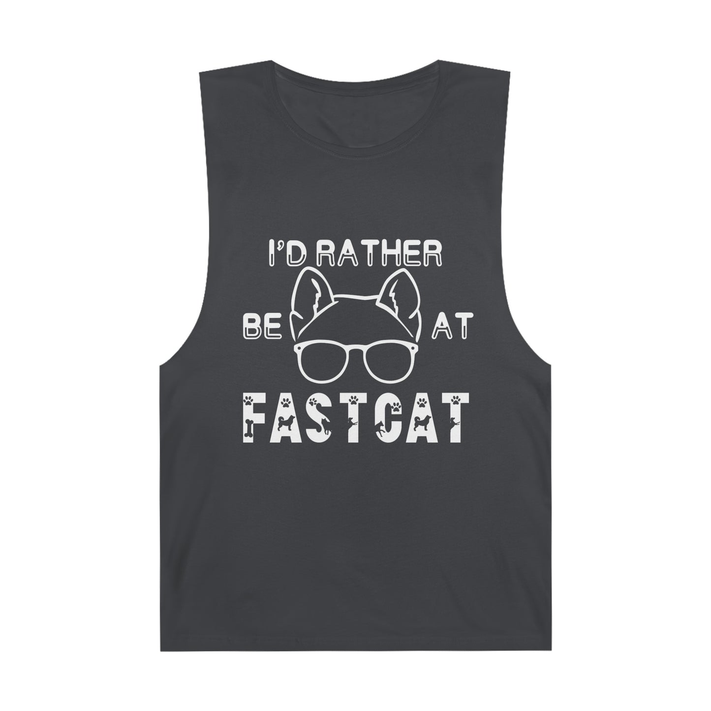 I'd Rather Be At FastCAT - Unisex Barnard Tank Top w/ Raw Armholes