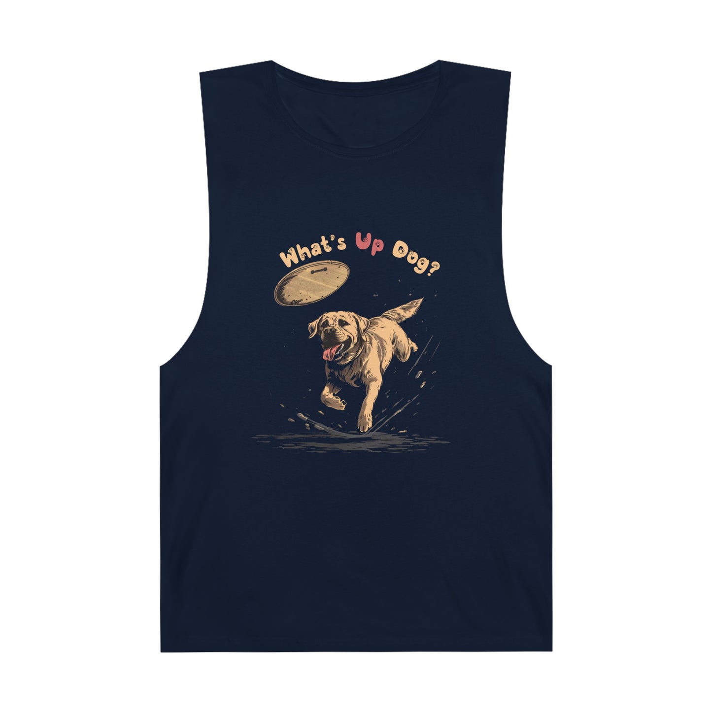 Labrador Retriever - What's Up Dog? Frisbee Disc Sports - Unisex Barnard Tank Top w/ Raw Armholes