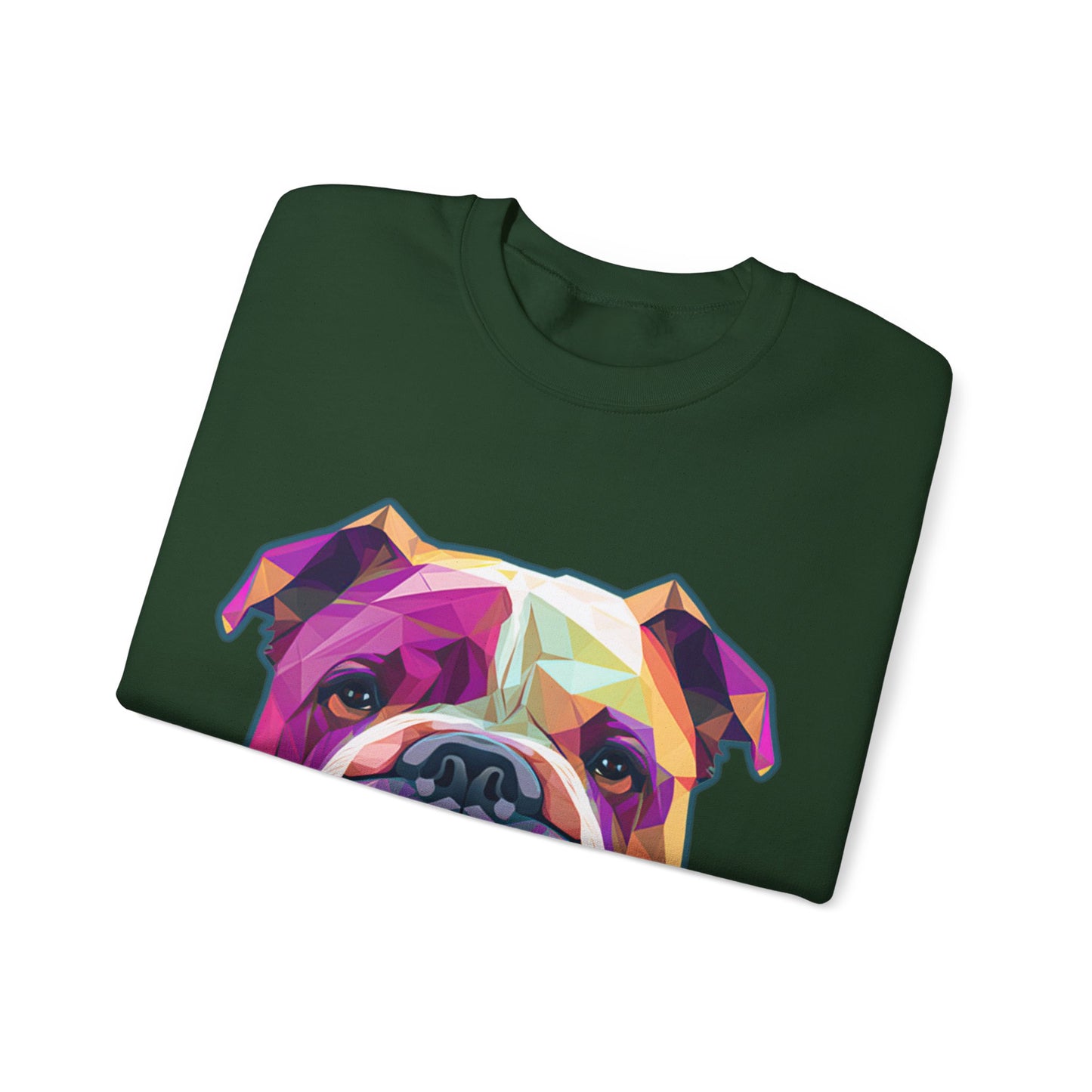 Bulldog - Low Poly LOVE  - Unisex Heavy Blend Crewneck Sweatshirt