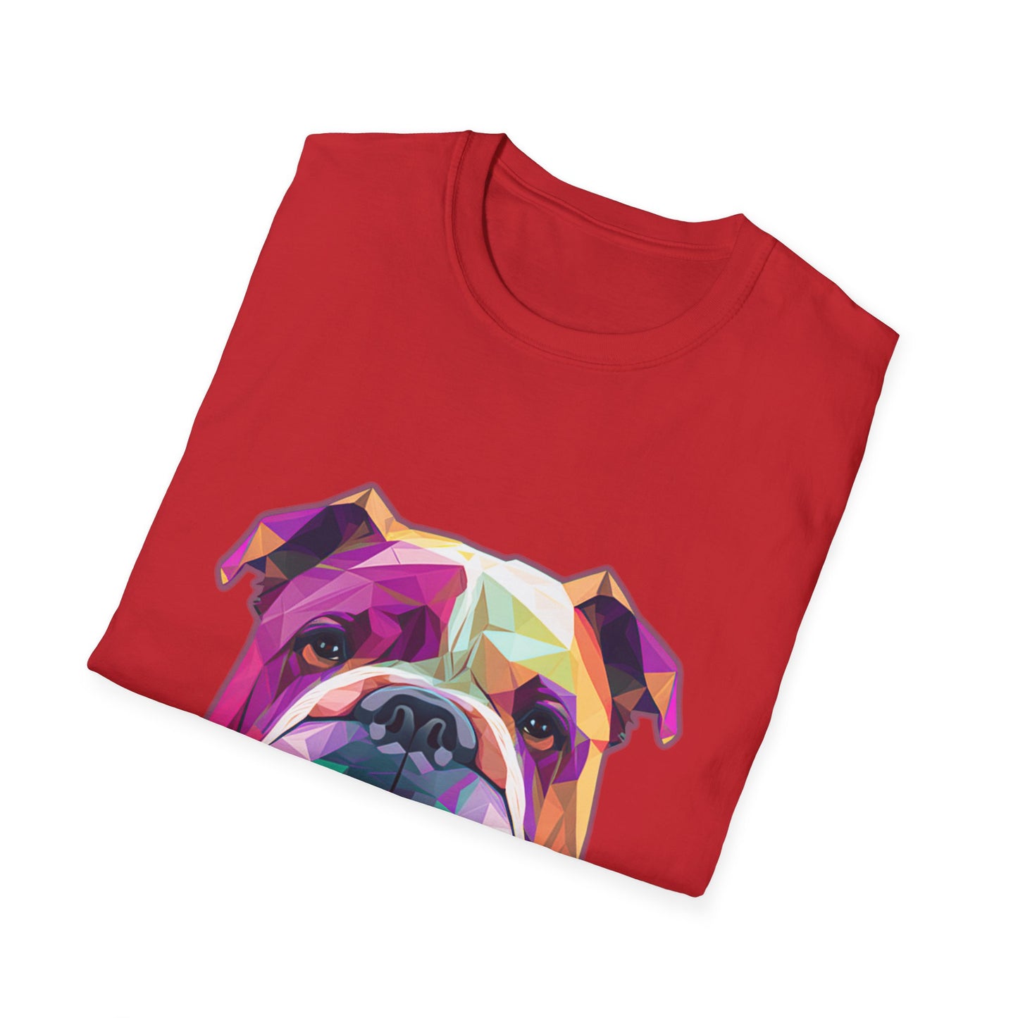 Bulldog - Low Poly LOVE - Unisex Softstyle T-Shirt