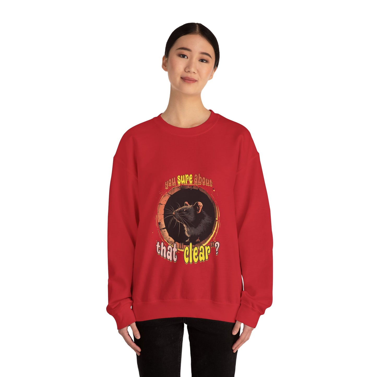 Are you sure about that clear? (barn hunt) - Unisex Heavy Blend Crewneck Sweatshirt