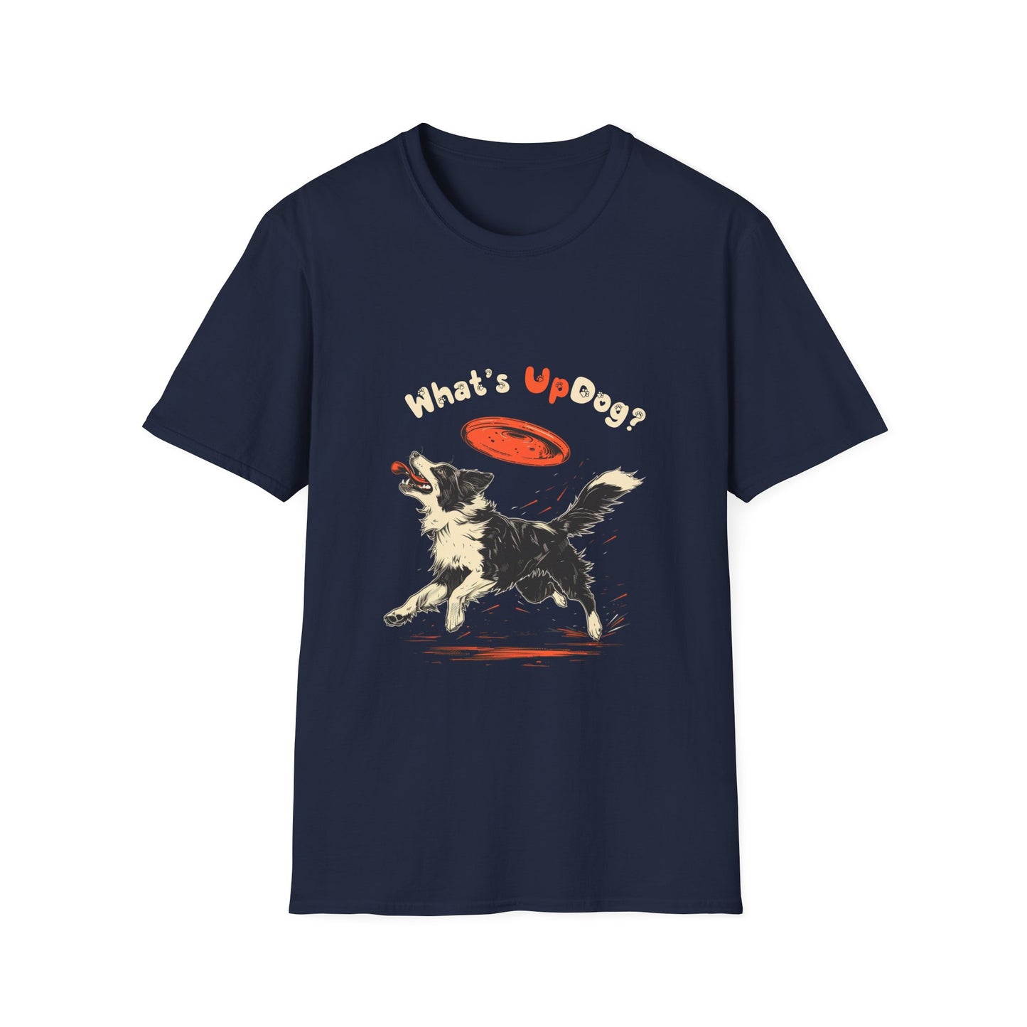 What's Up Dog? (Border Collie) - Unisex Softstyle T-Shirt