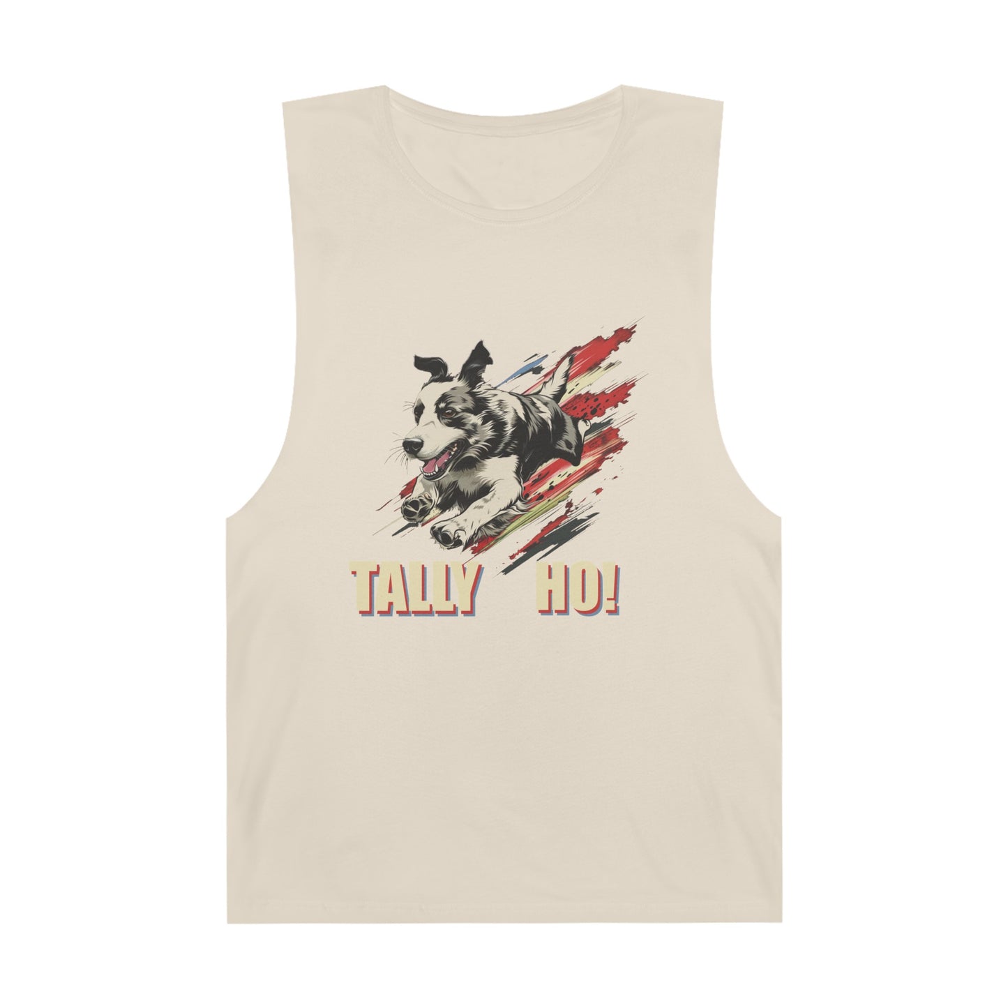 Border Collie - Tally Ho! A FastCAT Design - Unisex Barnard Tank Top w/ Raw Armholes