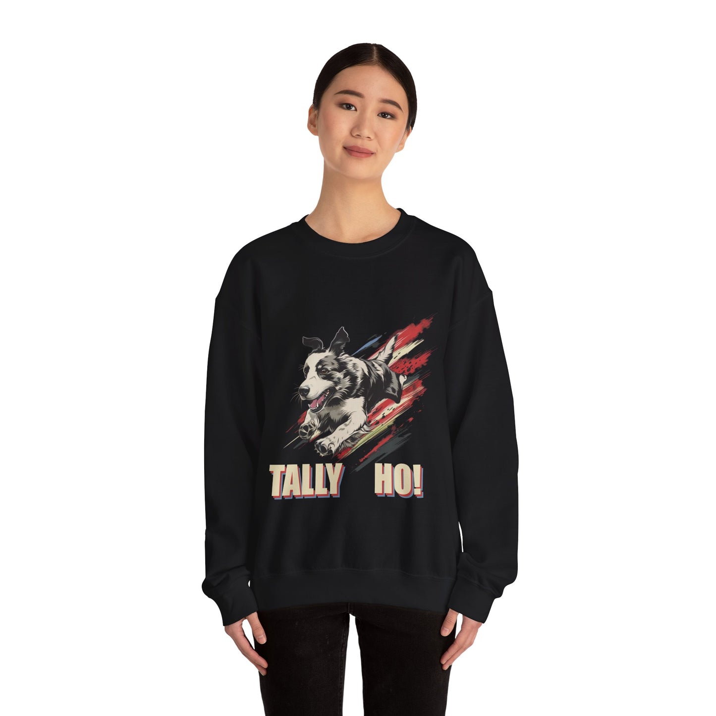 Border Collie: Tally Ho! A FastCAT Design - Unisex Heavy Blend Crewneck Sweatshirt