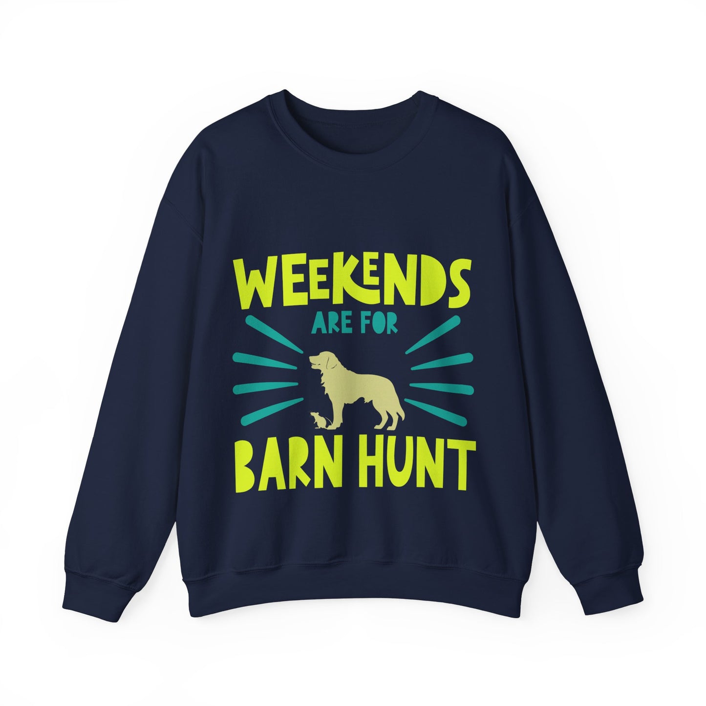 Weekends Are For Barn Hunt - Crewneck Sweatshirt, Heavy Blend, For All Genders