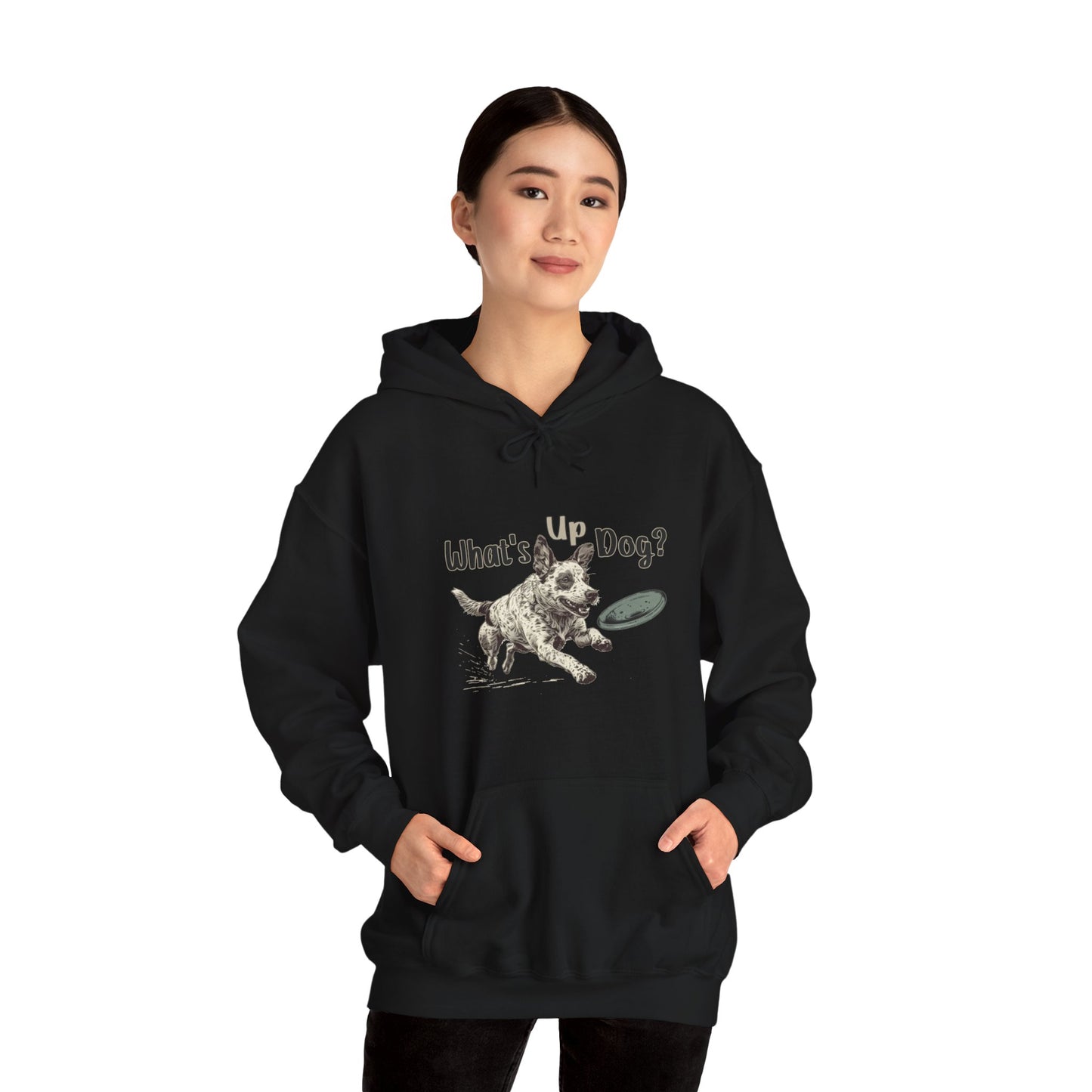 Australian Cattle Dog - What's Up Dog? Frisbee Disc Sports  - Unisex Heavy Blend Hooded Sweatshirt