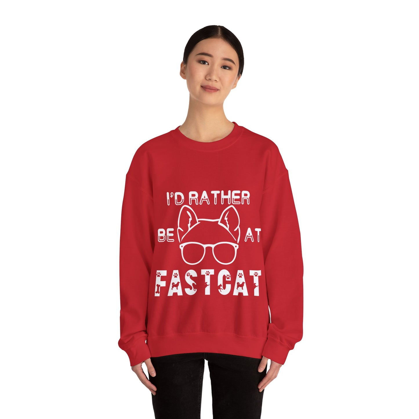 I'd Rather Be At FastCAT - Unisex Heavy Blend Crewneck Sweatshirt