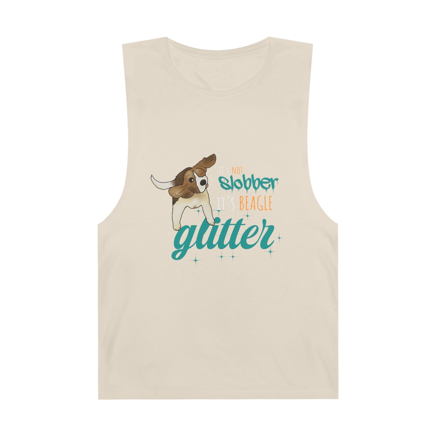 It's Not Slobber - It's Beagle Glitter - Unisex Barnard Tank Top w/ Raw Armholes