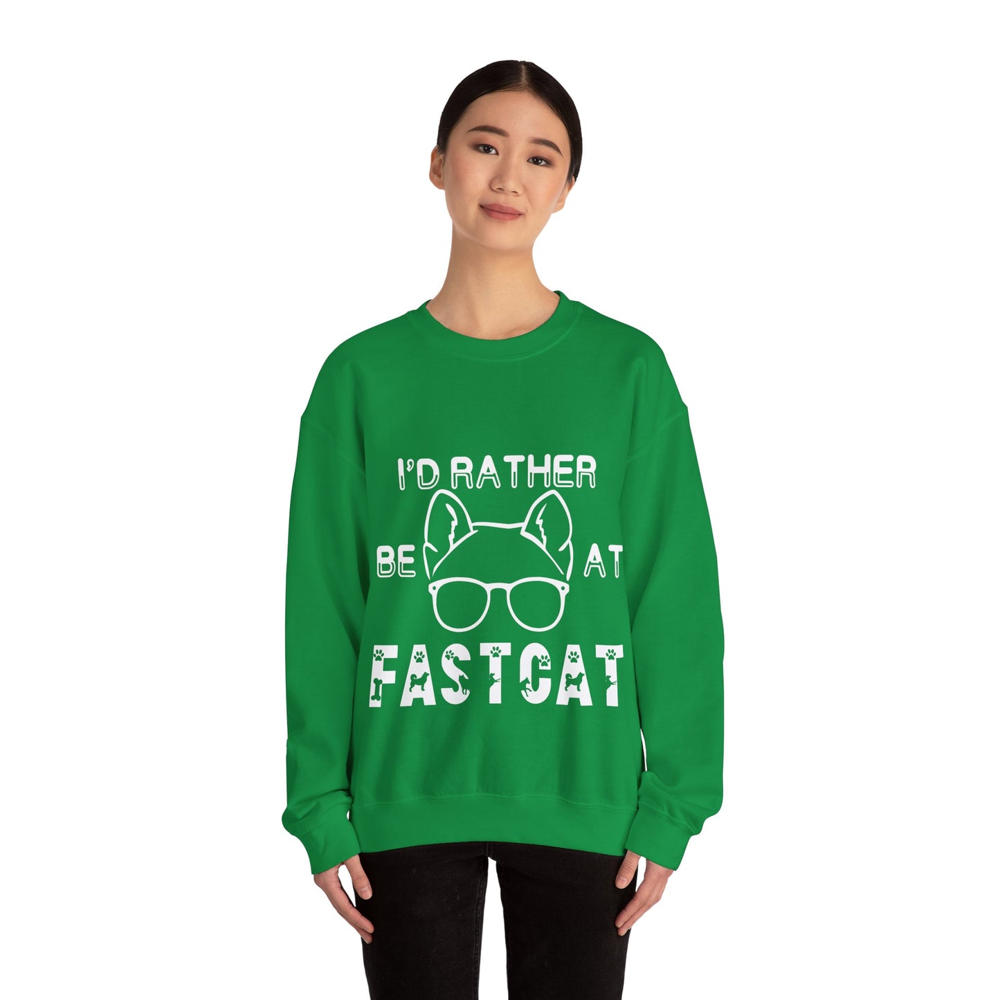 I'd Rather Be At FastCAT - Unisex Heavy Blend Crewneck Sweatshirt