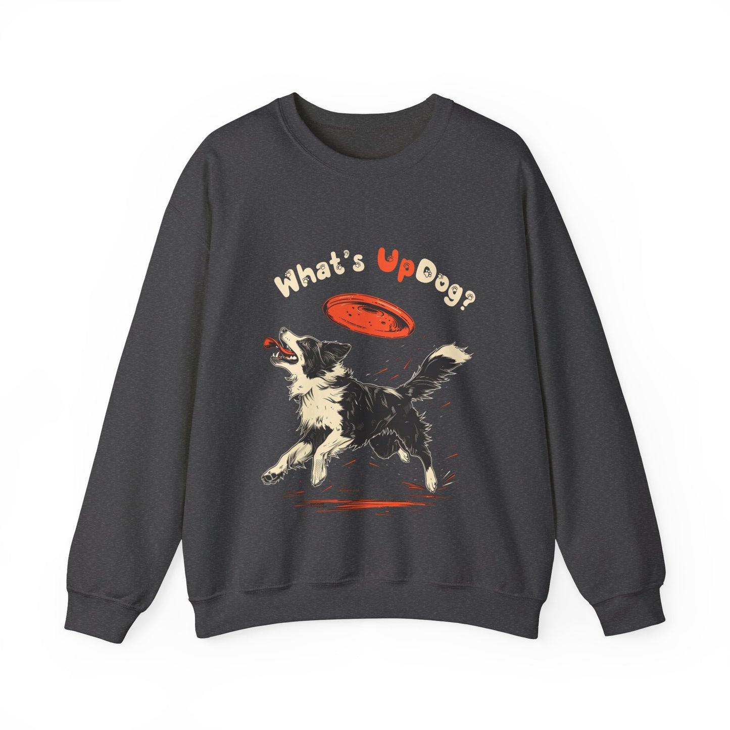 What's Up Dog? (Border Collie) - Unisex Heavy Blend Crewneck Sweatshirt