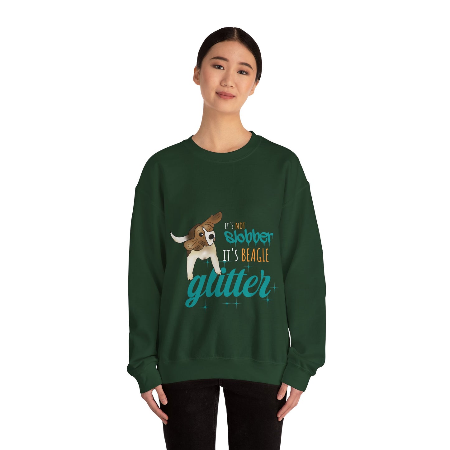 It's Not Slobber, It's Beagle Glitter! - Unisex Heavy Blend Crewneck Sweatshirt