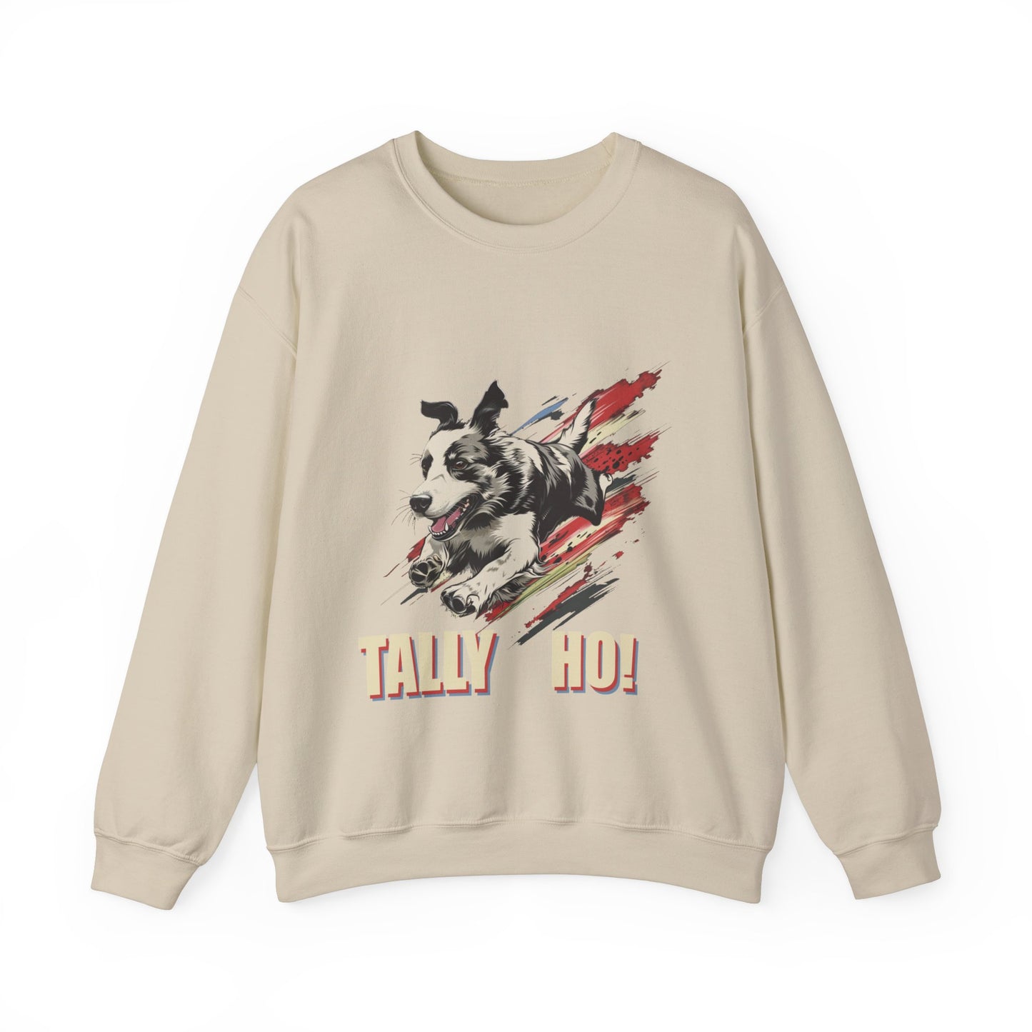 Border Collie: Tally Ho! A FastCAT Design - Unisex Heavy Blend Crewneck Sweatshirt