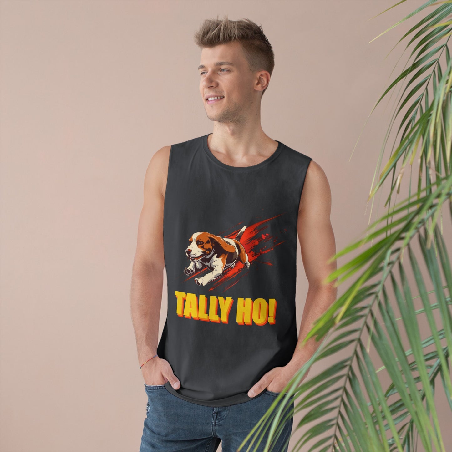 Beagle - Tally Ho! A FastCAT Design - Unisex Barnard Tank Top w/ Raw Armholes