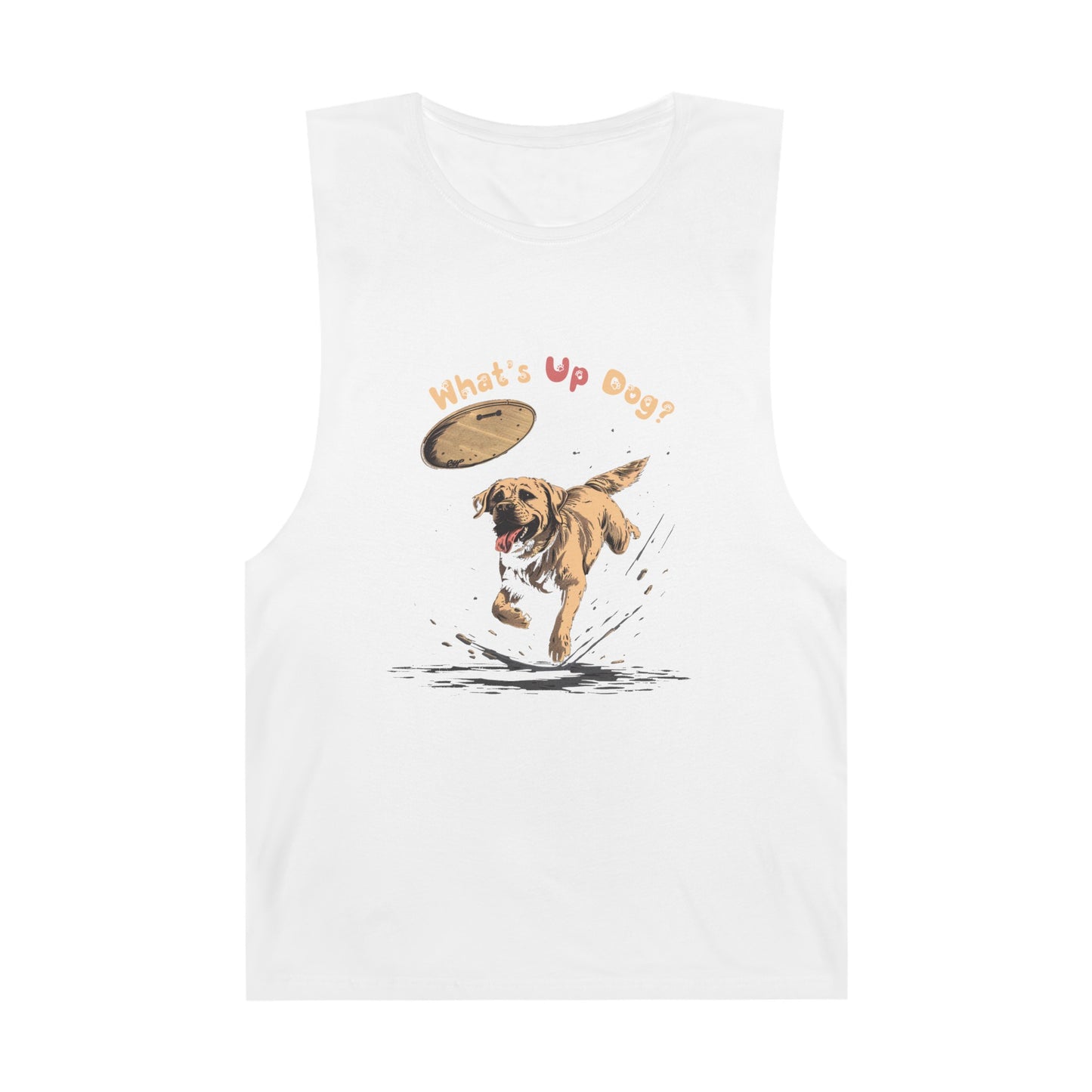 Labrador Retriever - What's Up Dog? Frisbee Disc Sports - Unisex Barnard Tank Top w/ Raw Armholes