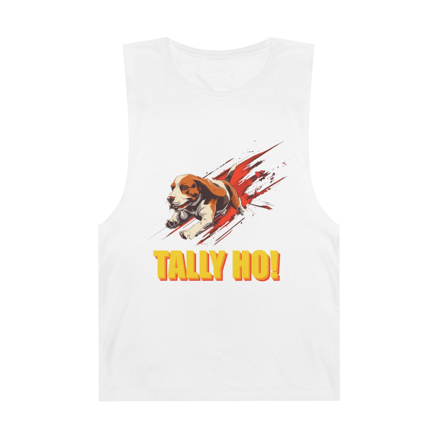 Beagle - Tally Ho! A FastCAT Design - Unisex Barnard Tank Top w/ Raw Armholes