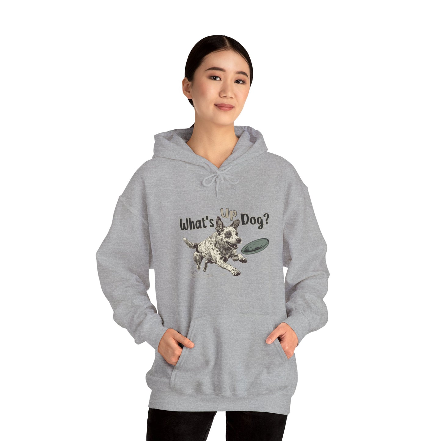 Australian Cattle Dog - What's Up Dog? Frisbee Disc Sports  - Unisex Heavy Blend Hooded Sweatshirt