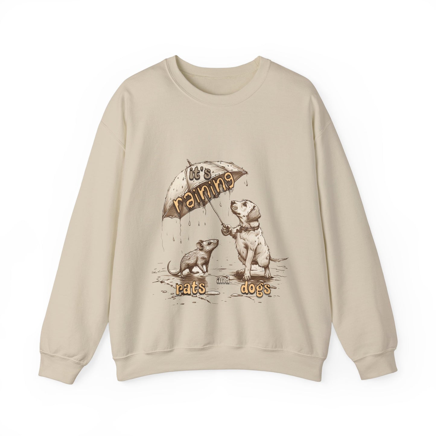 It's Raining Rats and Dogs - Unisex Heavy Blend Crewneck Sweatshirt