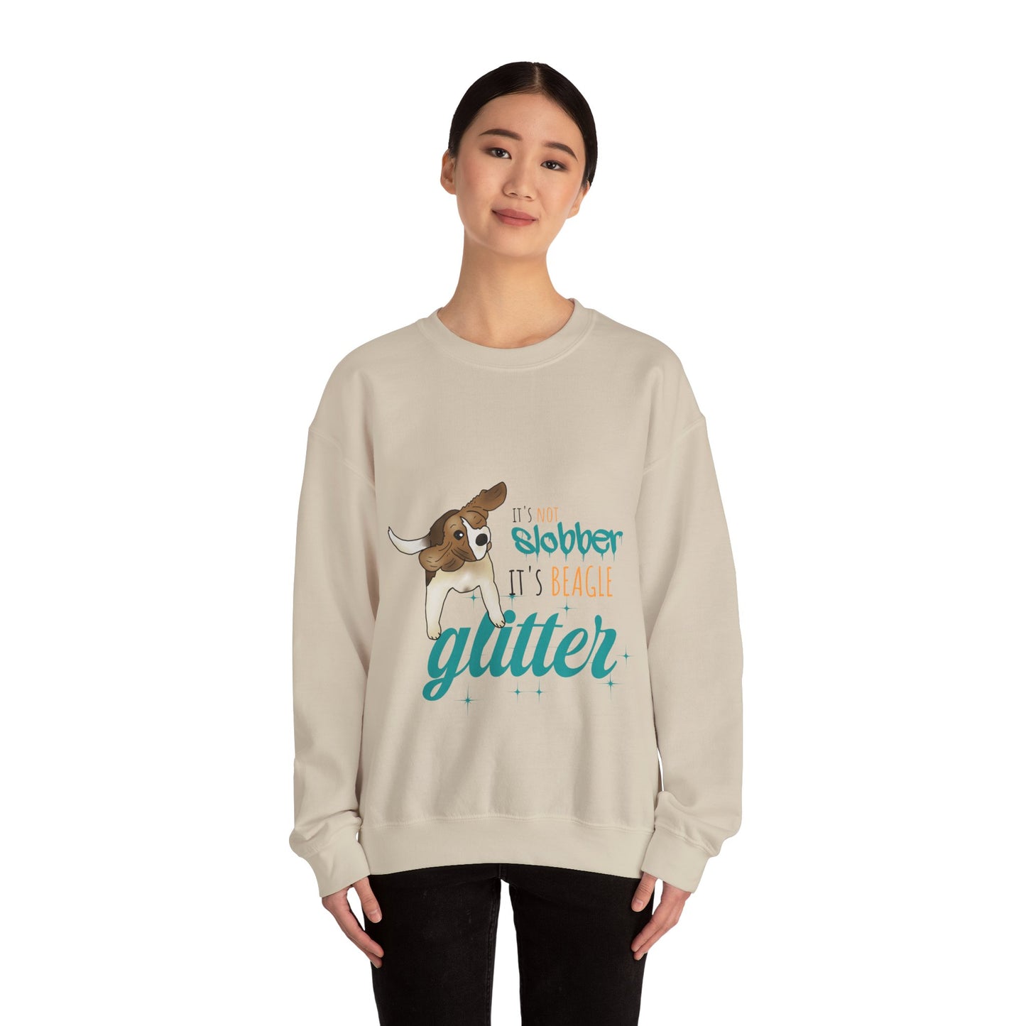 It's Not Slobber, It's Beagle Glitter! - Unisex Heavy Blend Crewneck Sweatshirt