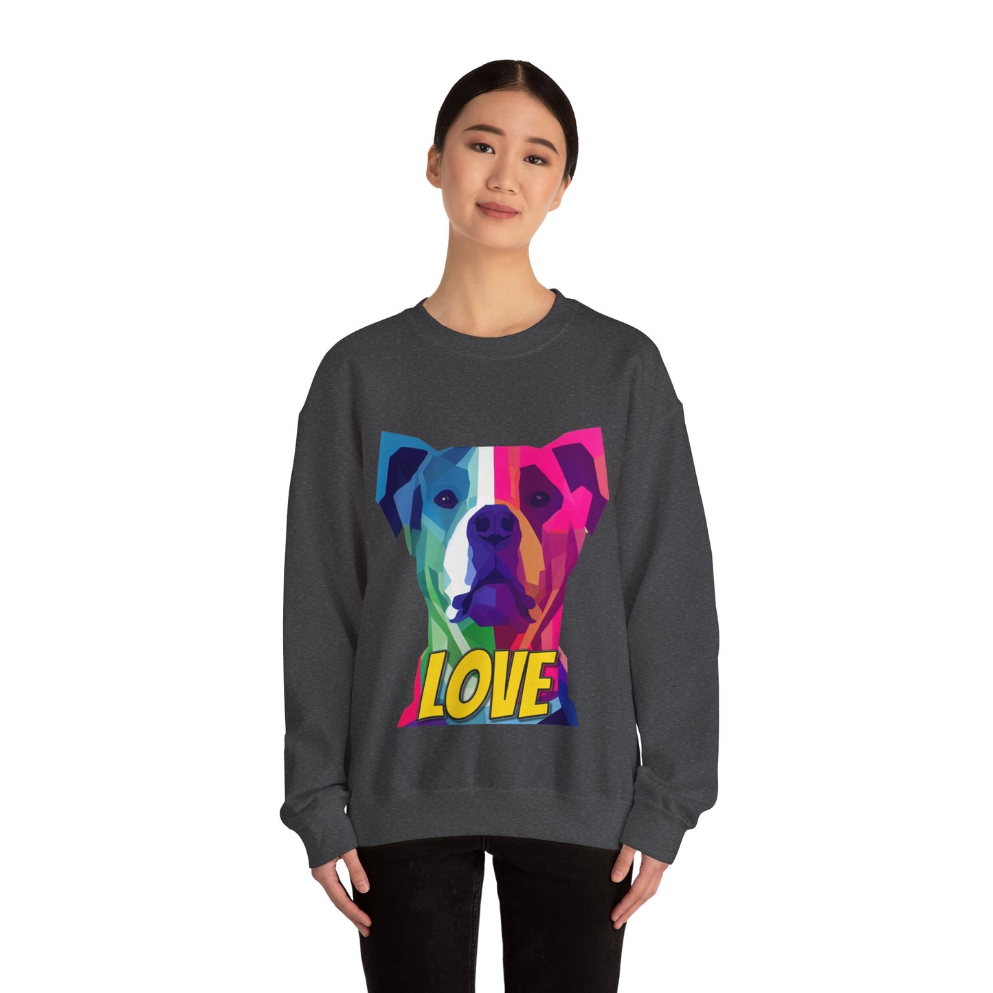 American Pit Bull Terrier - Pittie LOVE - Unisex Heavy Blend Crewneck Sweatshirt