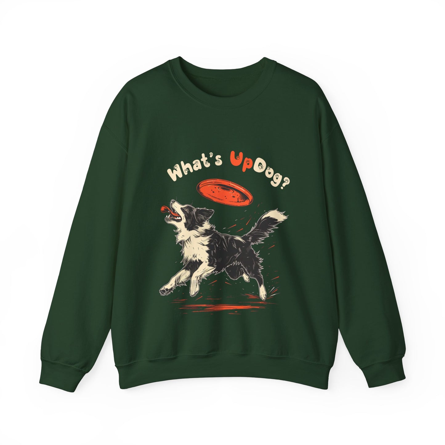 What's Up Dog? (Border Collie) - Unisex Heavy Blend Crewneck Sweatshirt