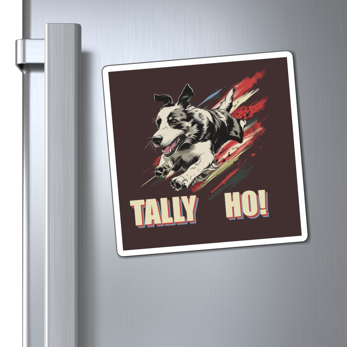 Border Collie: Tally Ho! A FastCAT Design - Square Magnets