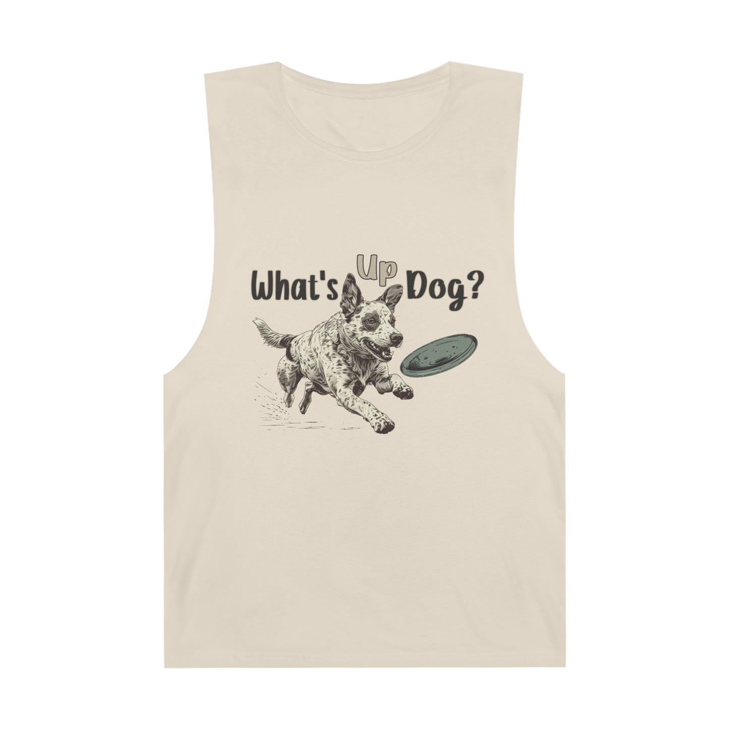 Australian Cattle Dog - What's Up Dog? Frisbee Disc Sports - Unisex Barnard Tank Top w/ Raw Armholes