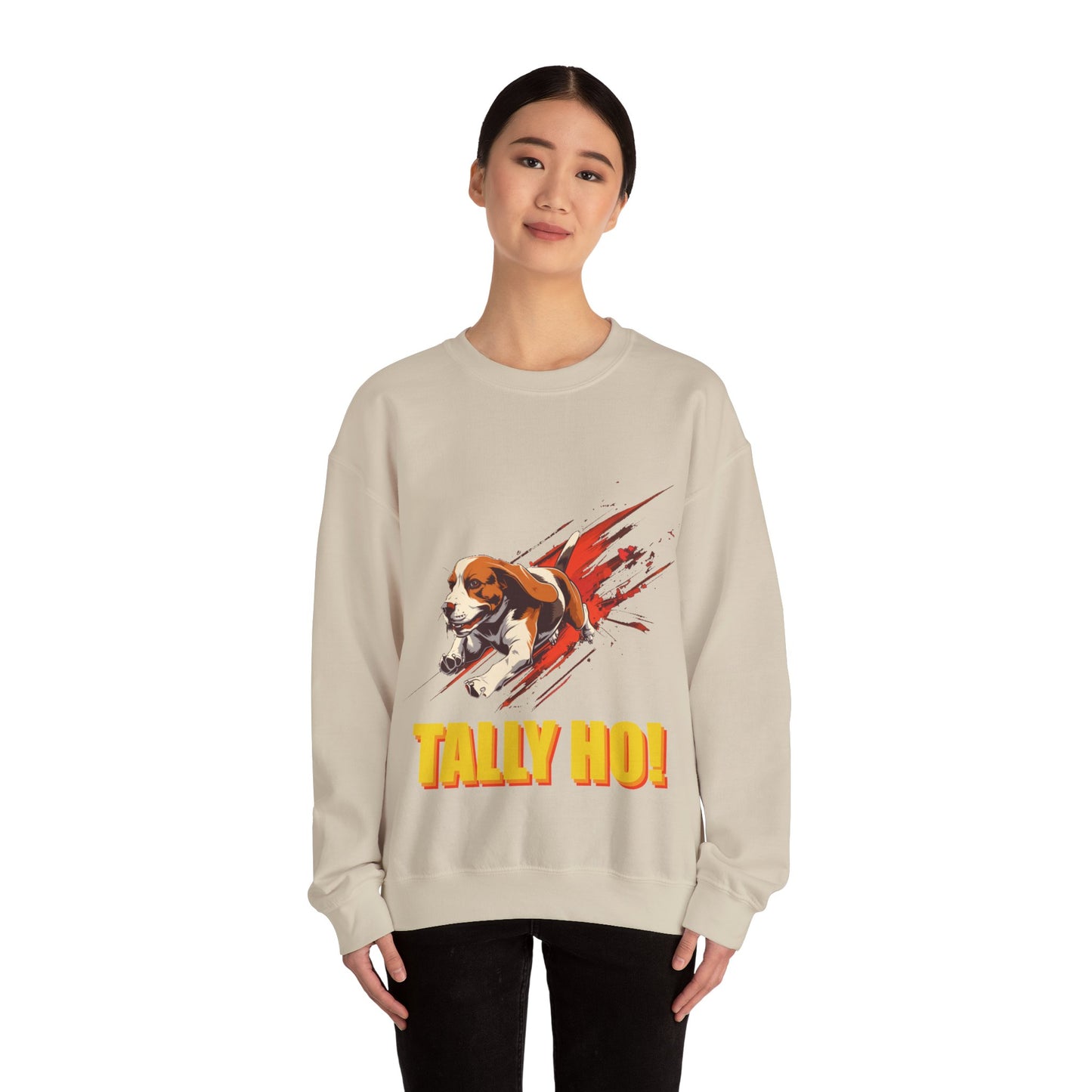 Beagle: Tally Ho! A FastCAT Design - Unisex Heavy Blend Crewneck Sweatshirt