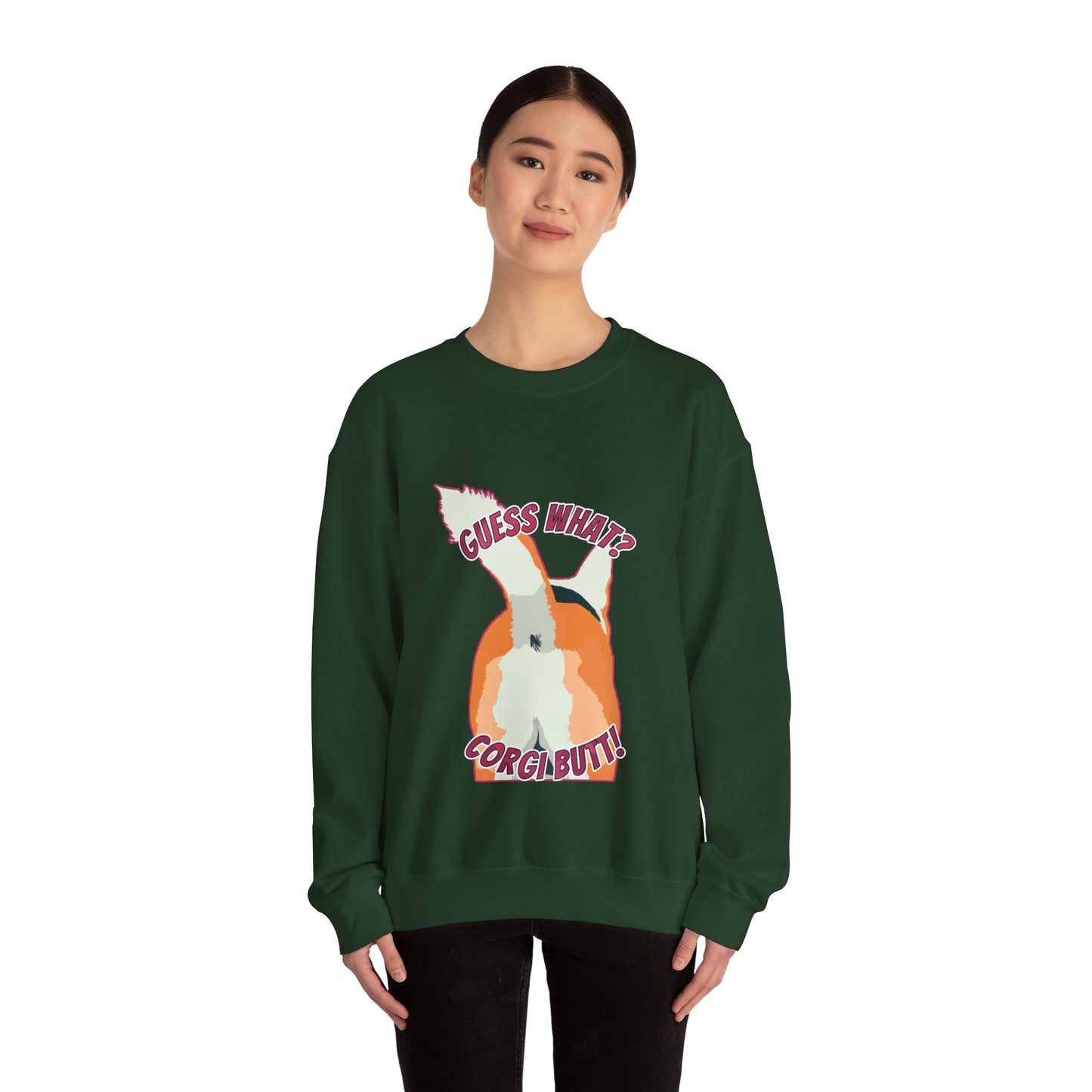 Guess What? Corgi Butt! - Unisex Heavy Blend Crewneck Sweatshirt