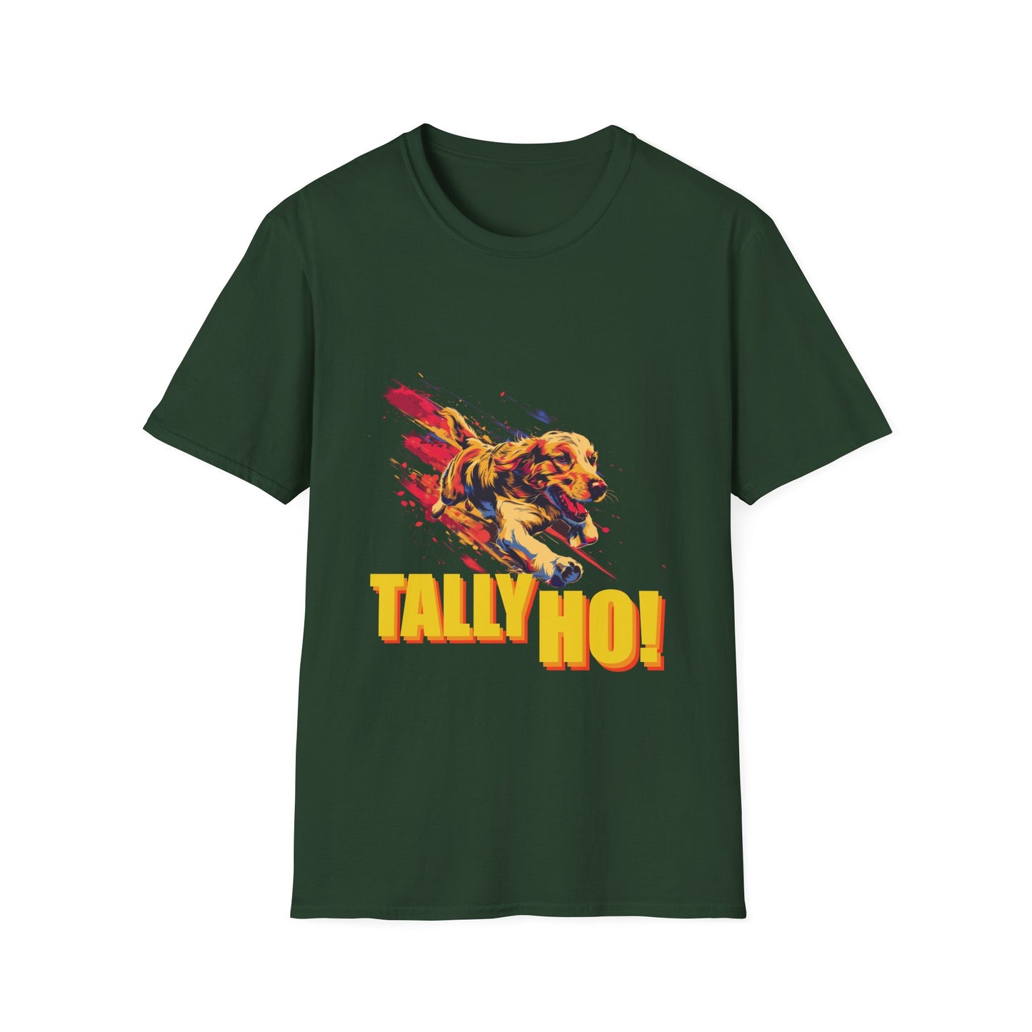 Golden Retriever: Tally Ho! A FastCAT Design - Unisex Softstyle T-Shirt