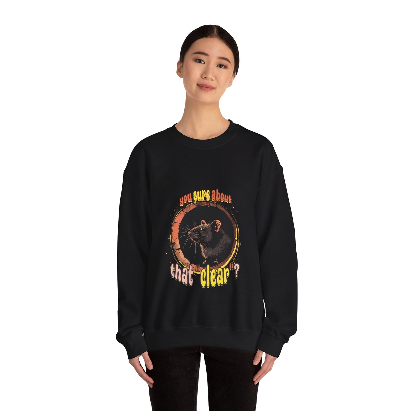 Are you sure about that clear? (barn hunt) - Unisex Heavy Blend Crewneck Sweatshirt