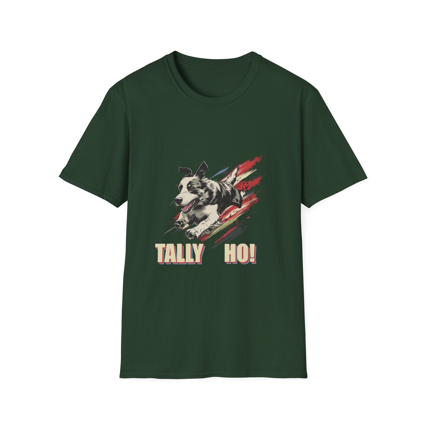 Border Collie: Tally Ho! A FastCAT Design - Unisex Softstyle T-Shirt