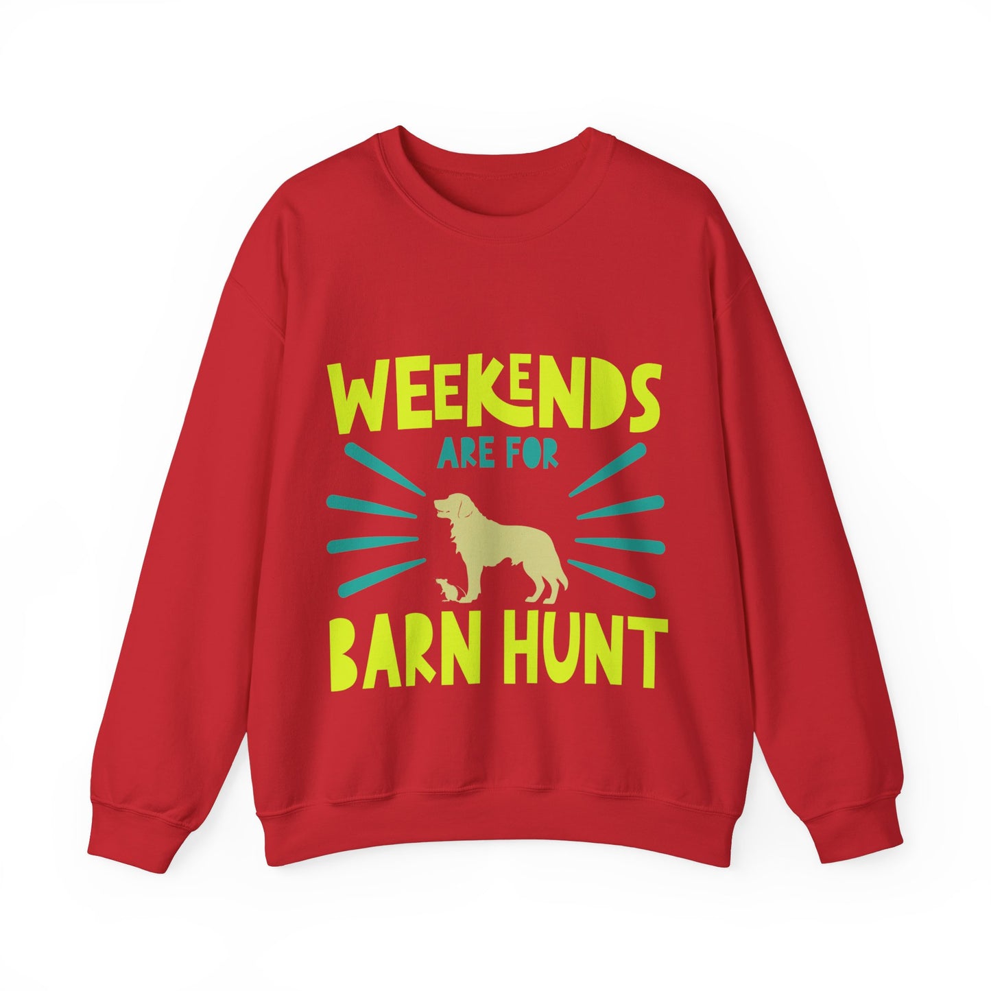 Weekends Are For Barn Hunt - Crewneck Sweatshirt, Heavy Blend, For All Genders