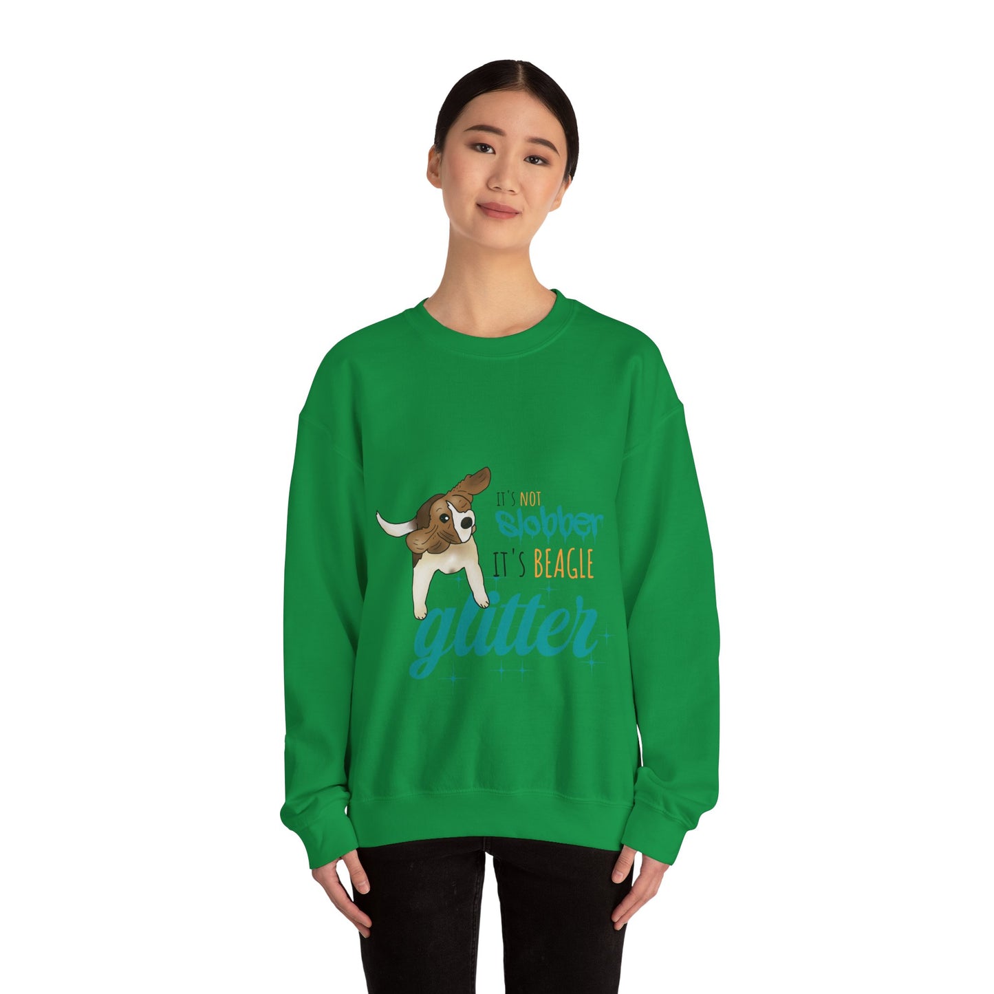 It's Not Slobber, It's Beagle Glitter! - Unisex Heavy Blend Crewneck Sweatshirt