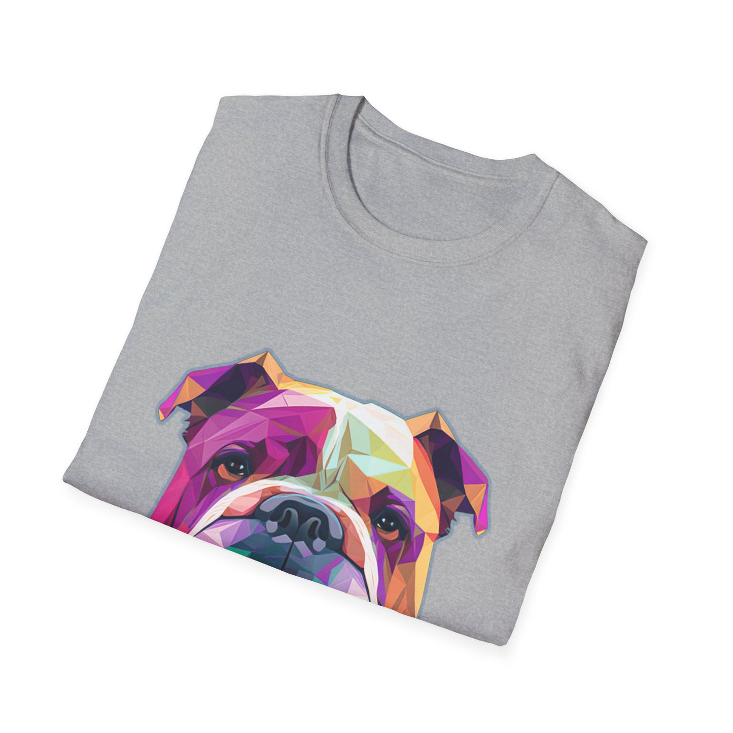 Bulldog - Low Poly LOVE - Unisex Softstyle T-Shirt