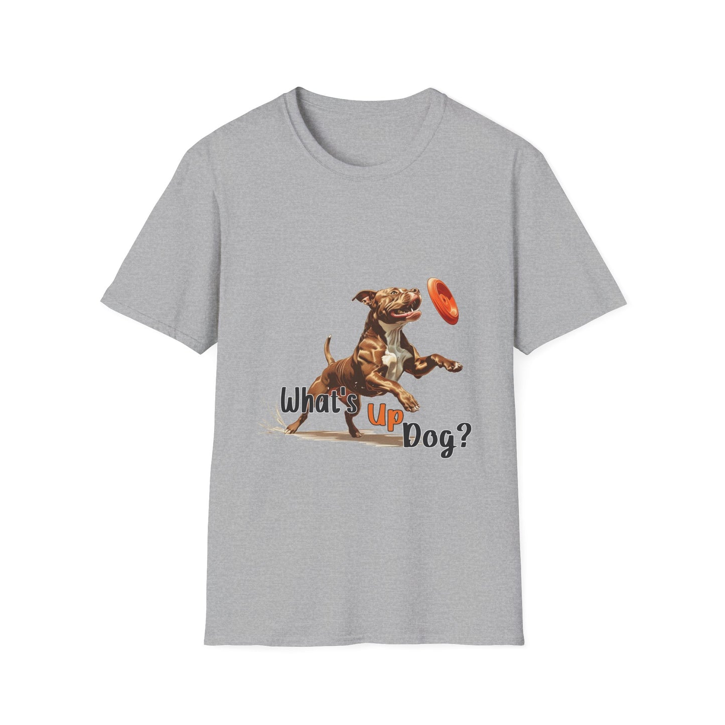 American Pit Bull Terrier - What's Up Dog? Frisbee Disc Sports - Unisex Softstyle T-Shirt