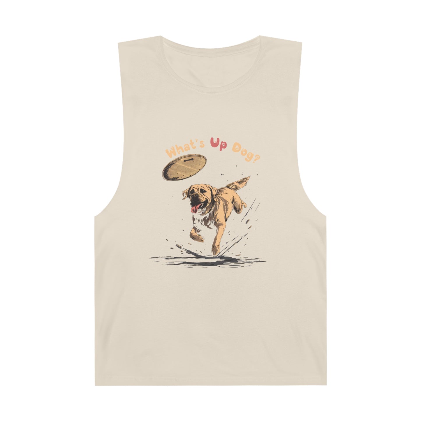 Labrador Retriever - What's Up Dog? Frisbee Disc Sports - Unisex Barnard Tank Top w/ Raw Armholes