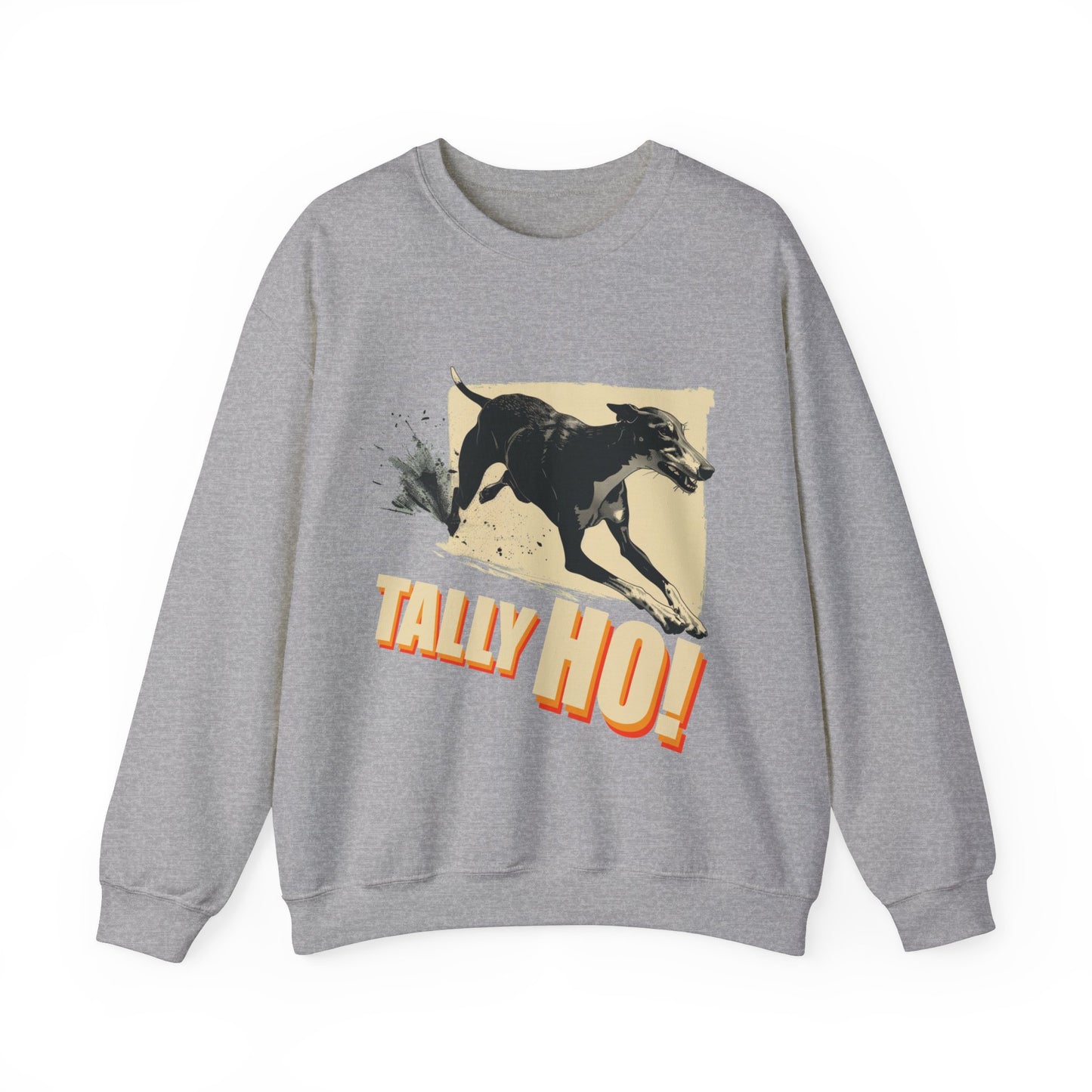 Greyhound: Tally Ho! A FastCAT Design - Unisex Heavy Blend Crewneck Sweatshirt