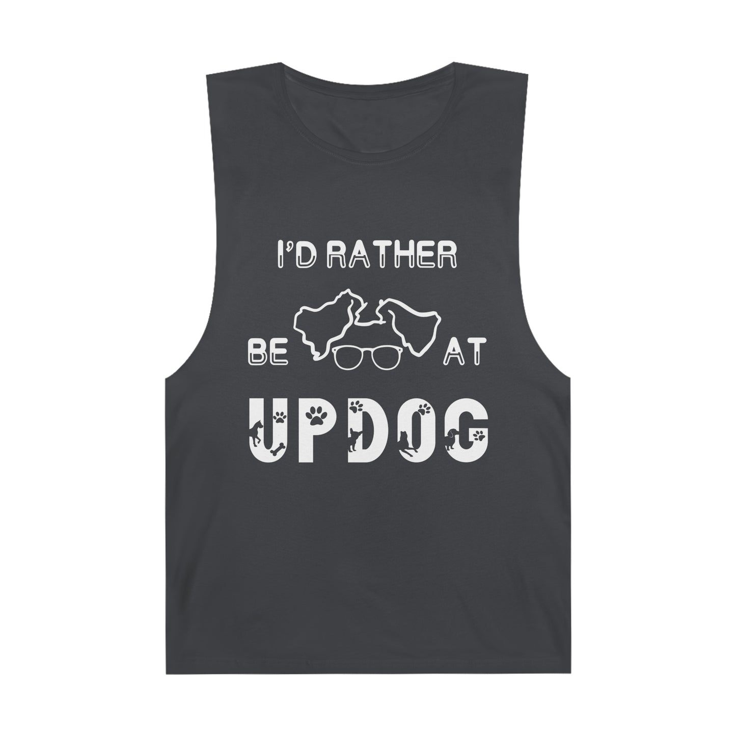 I'd Rather Be At UpDog - Unisex Barnard Tank Top w/ Raw Armholes