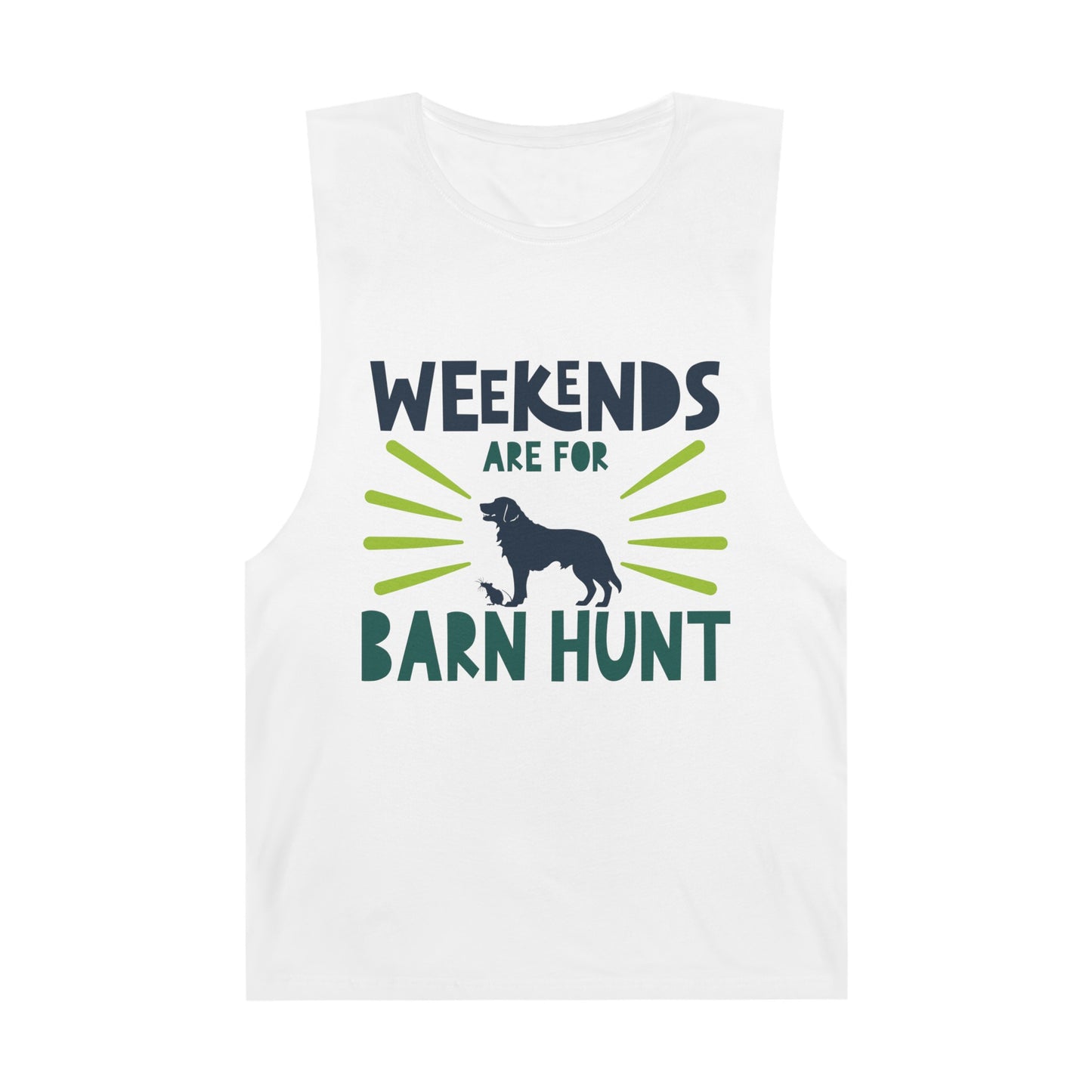 Weekends Are For Barn Hunt - Barnard Tank Top w/ Raw Armholes For All Genders