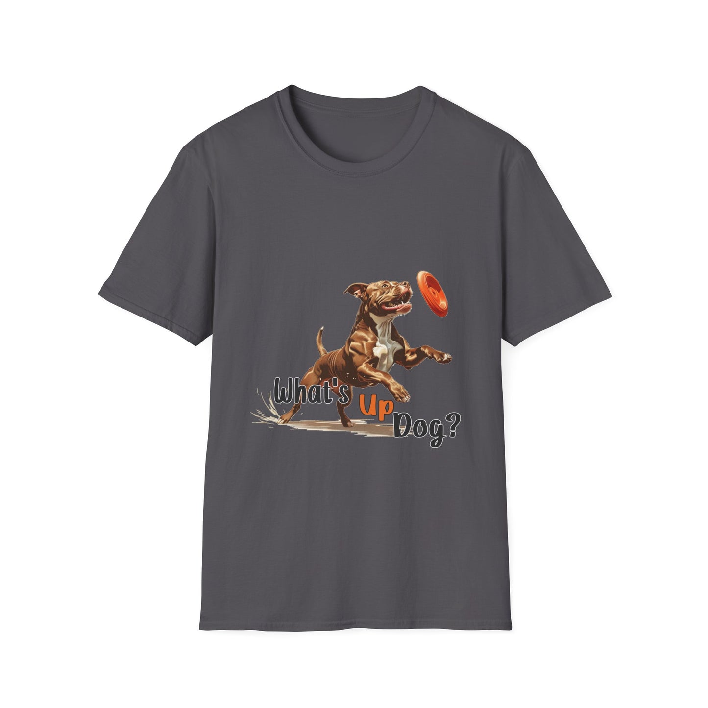 American Pit Bull Terrier - What's Up Dog? Frisbee Disc Sports - Unisex Softstyle T-Shirt