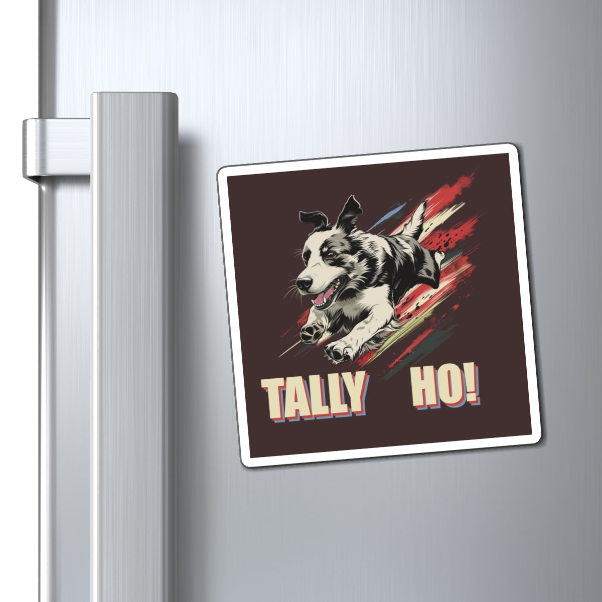 Border Collie: Tally Ho! A FastCAT Design - Square Magnets